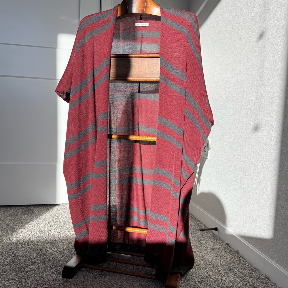 KNOWN SUPPLY “Magnolia” 100% Baby Alpaca Oversized Cardigan Wrap One Size Poncho